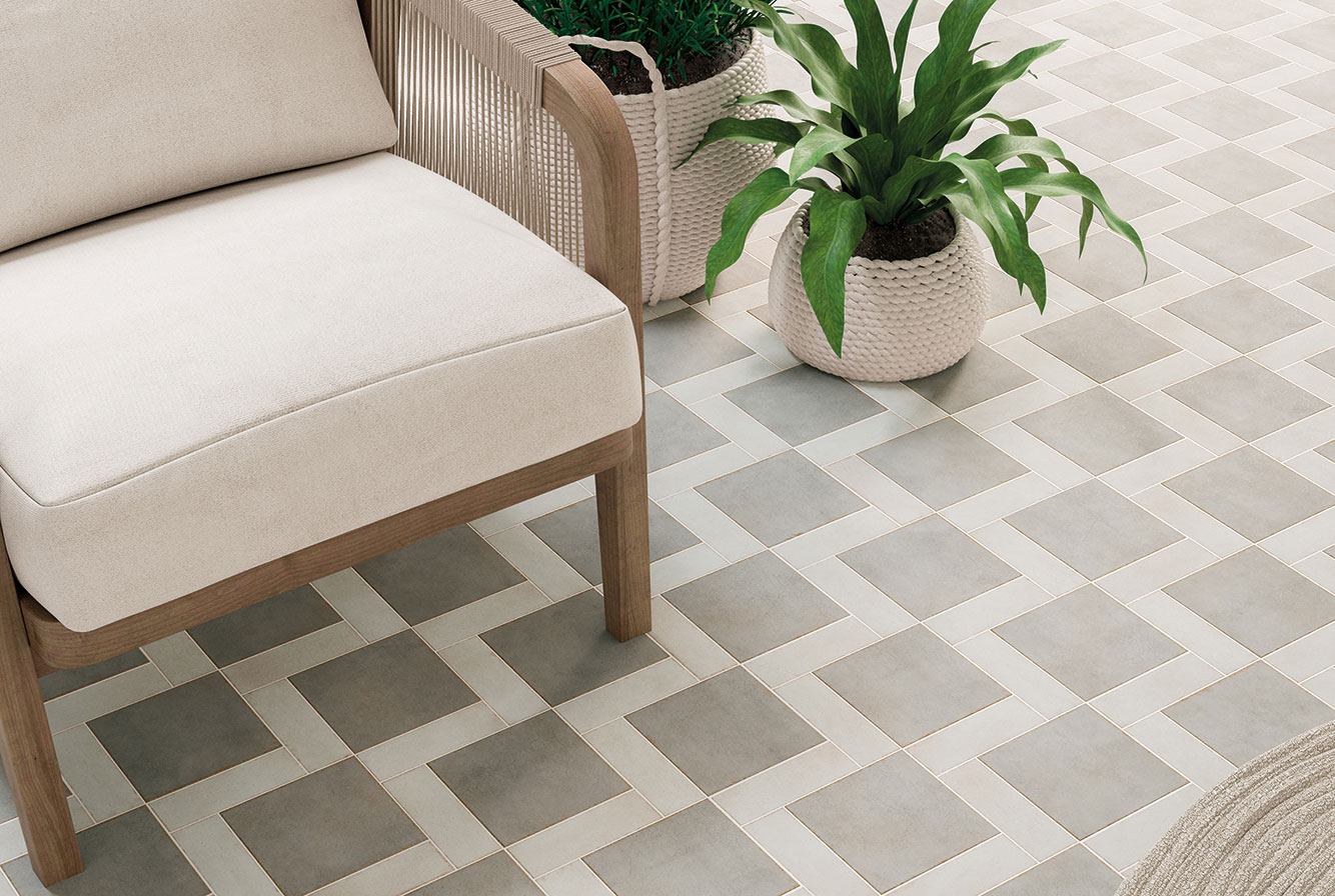 POTTERY NATURAL / SQUARE GREY